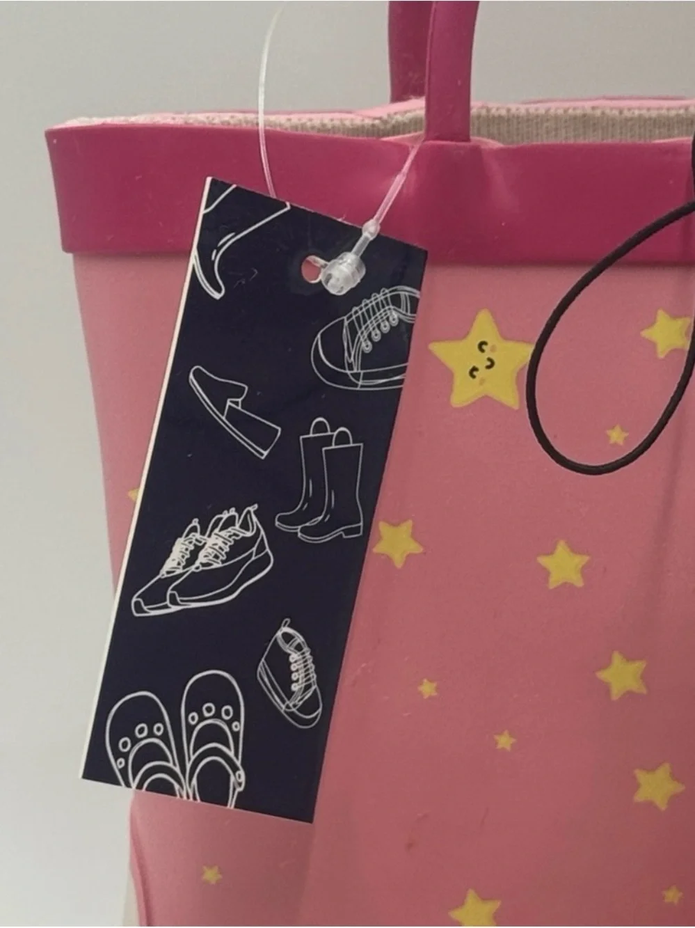 Kids Pink Panda & Rainbow Rain Boots Size 8